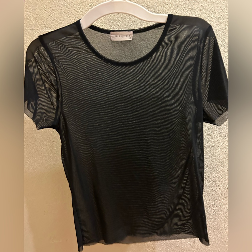 Tilly’s black mesh top